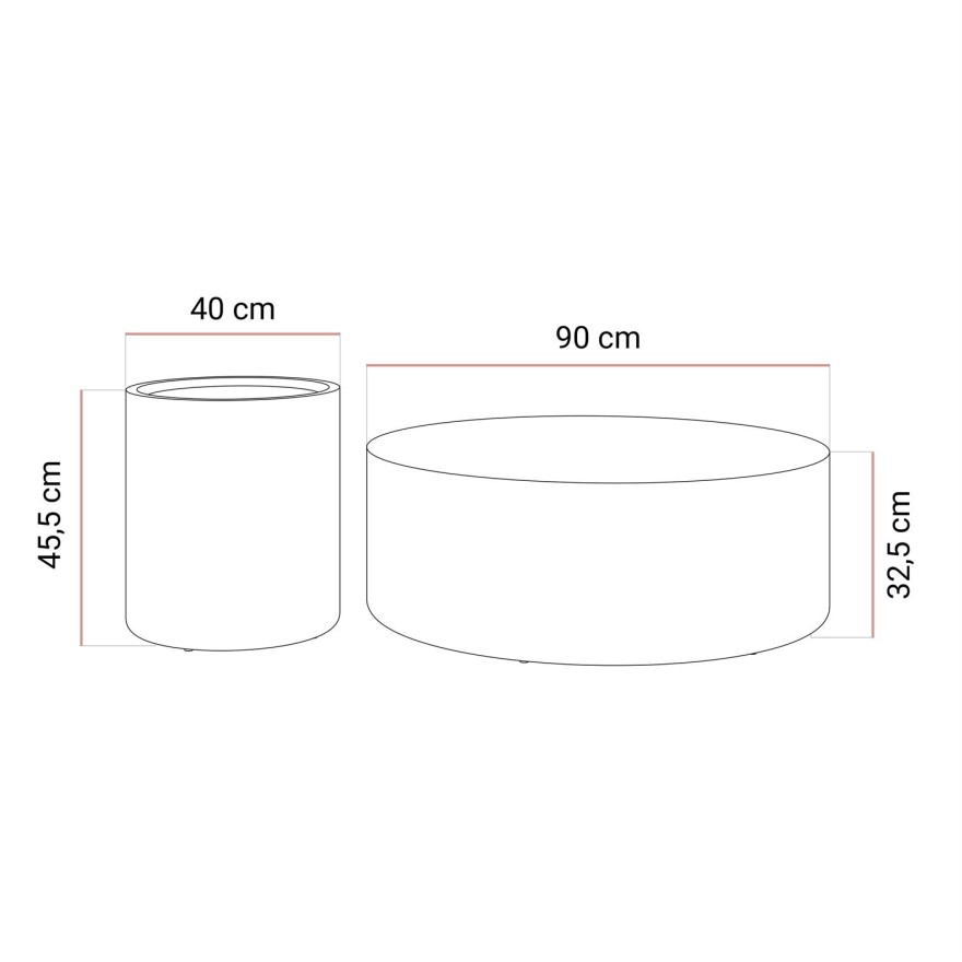 Zestaw stolików kawowych DUALO