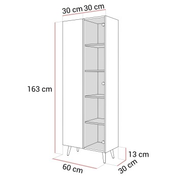 Witryna CARMEN na wysokich nóżkach LED