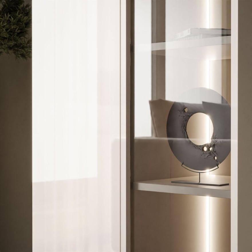 Podwieszana witryna CARMEN z oświetleniem LED