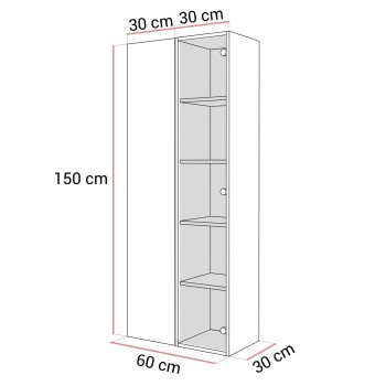 Podwieszana witryna CARMEN z oświetleniem LED