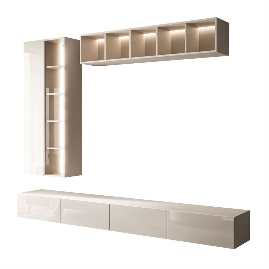 Wisząca meblościanka CARMEN II z oświetleniem LED