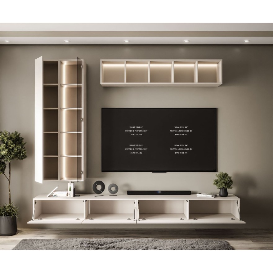 Wisząca meblościanka CARMEN II z oświetleniem LED