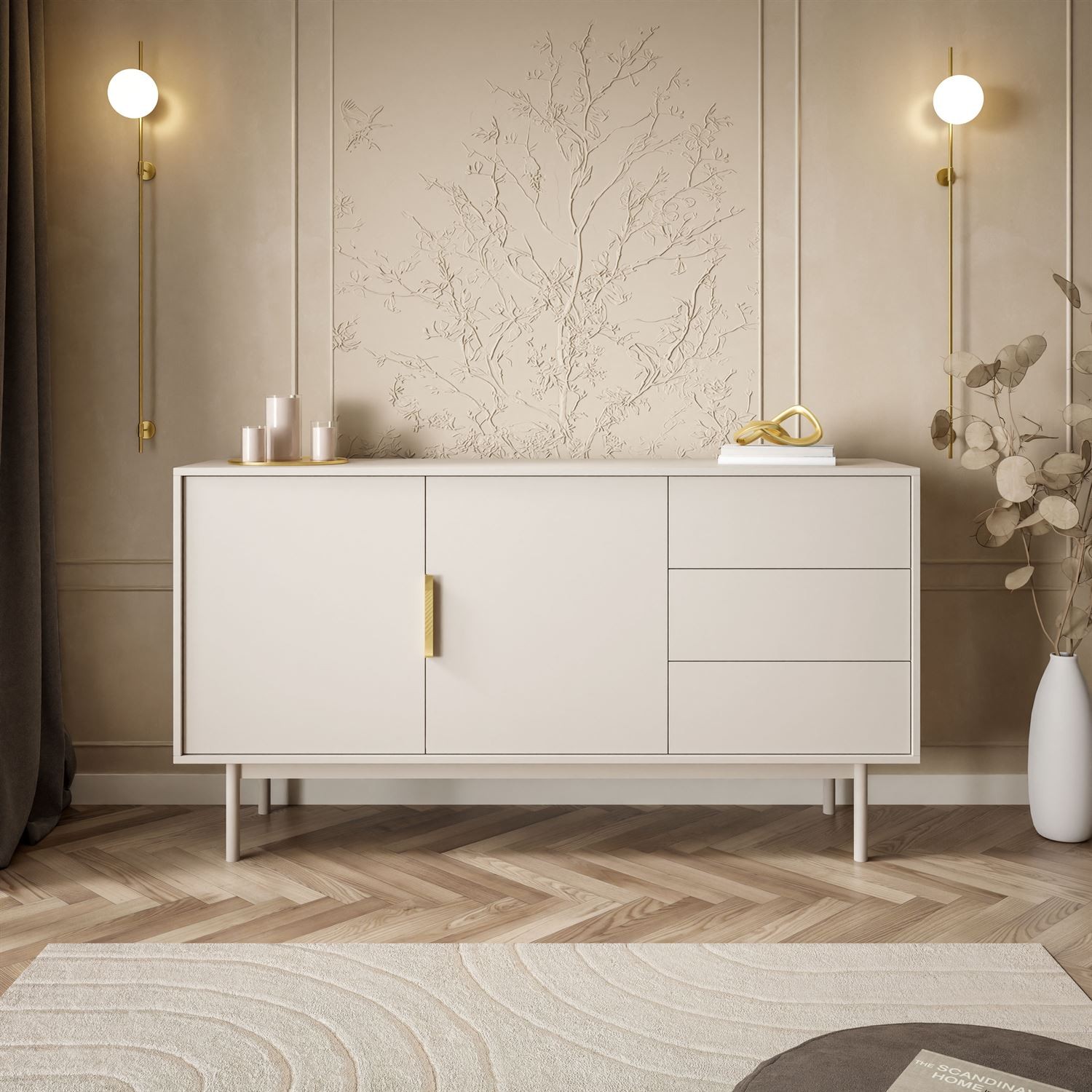 Dwudrzwiowa komoda MIRACLE 2D3S z szufladami
