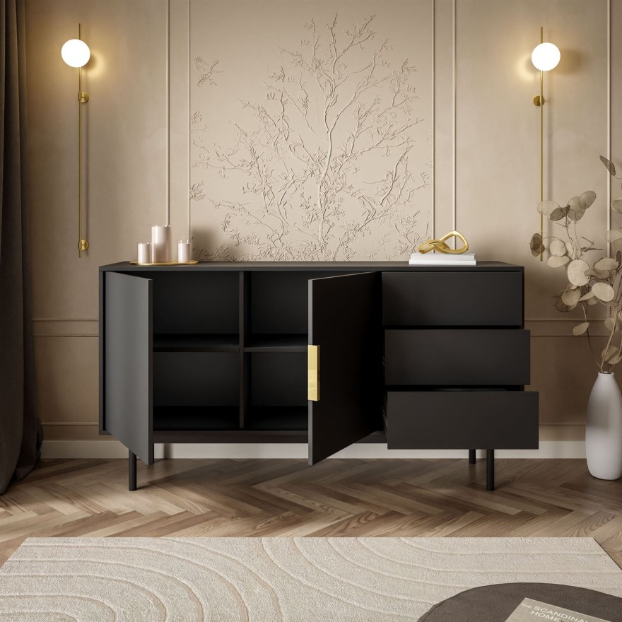 Dwudrzwiowa komoda MIRACLE 2D3S z szufladami