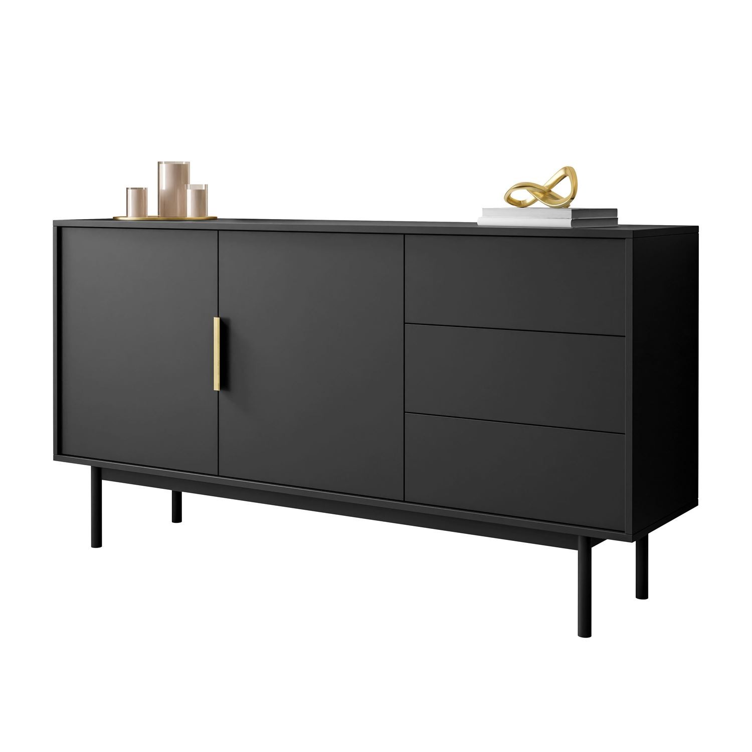 Dwudrzwiowa komoda MIRACLE 2D3S z szufladami