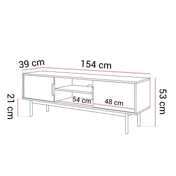 Dwudrzwiowa szafka RTV MIRACLE
