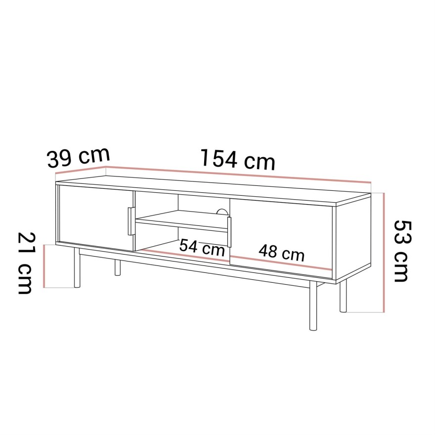 Dwudrzwiowa szafka RTV MIRACLE