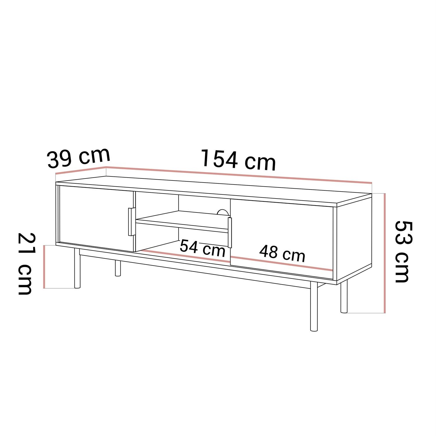 Dwudrzwiowa szafka RTV MIRACLE