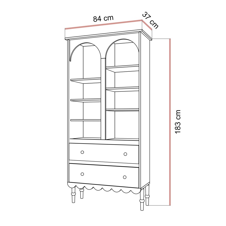 Wysoki regał dziecięcy BABUSHKA