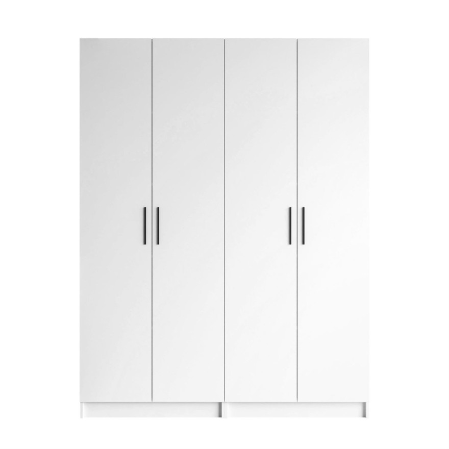 Czterodrzwiowa szafa NORA z uchwytami