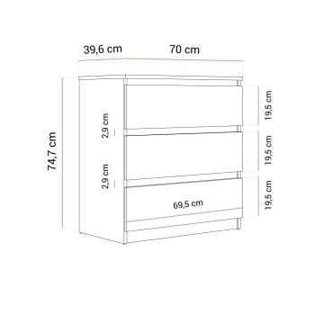 Nowoczesna komoda HANA M3