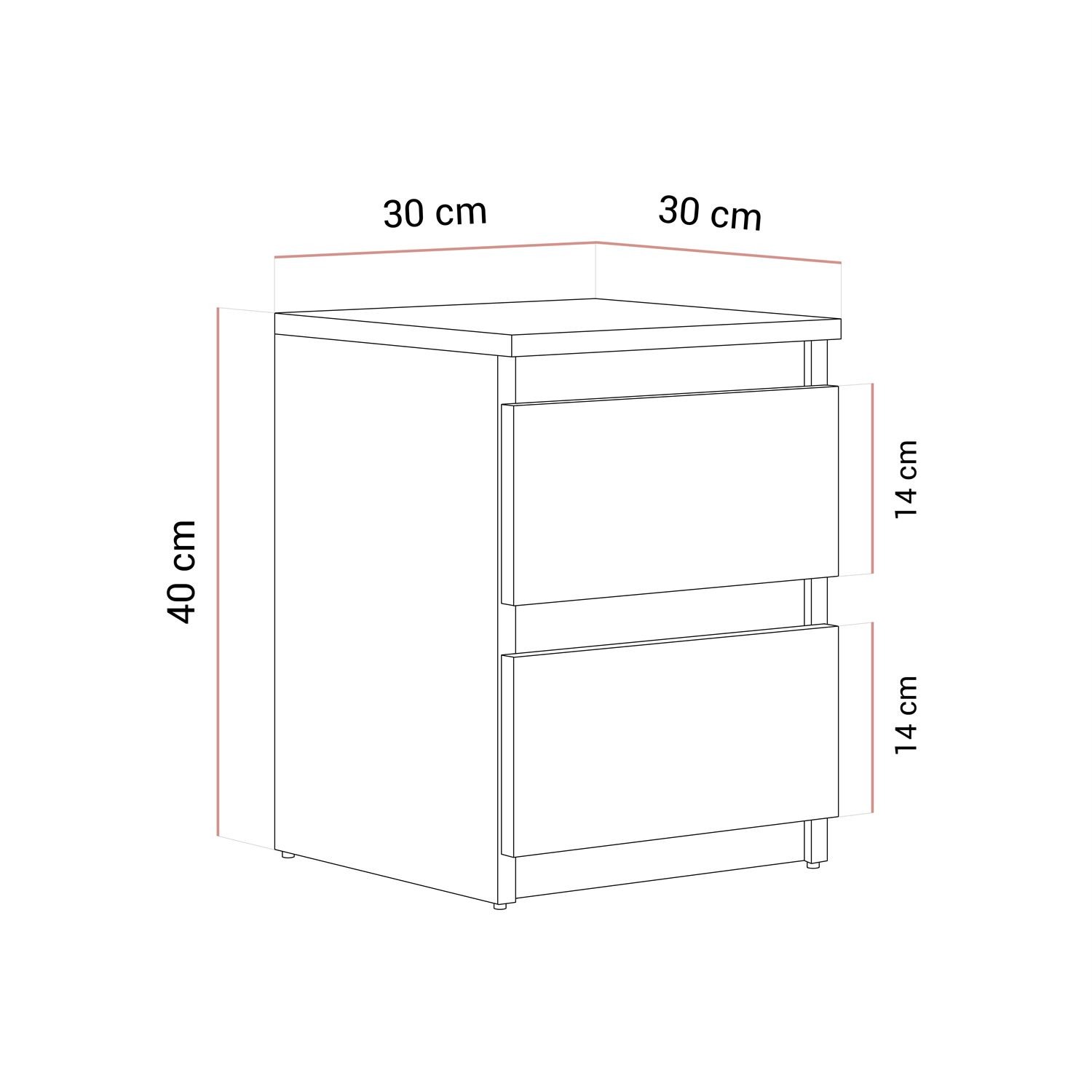 Stolik nocny HANA M2