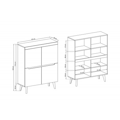 Komoda ARTICA NK107 4 drzwiowa Komoda ARTICA NK107 4 drzwiowa