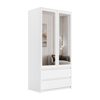 Dwudrzwiowa szafa HANA SS-90 z lustrem