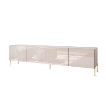 Szafka RTV COLGANTE 200 kaszmir wysoki połysk na nóżkach