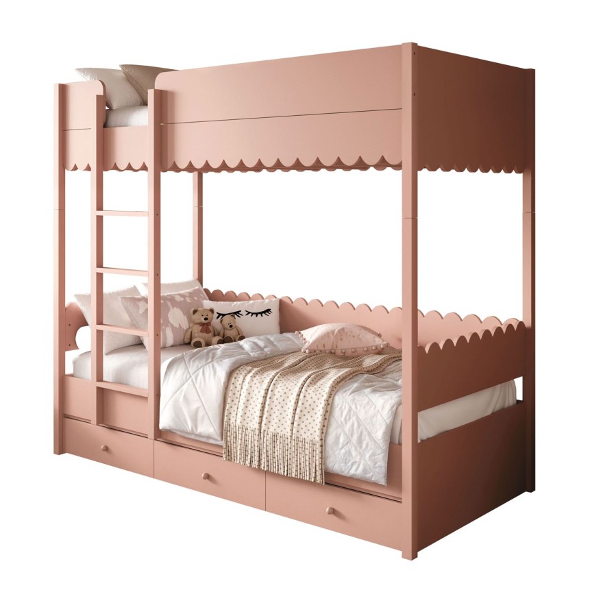 Łóżko piętrowe dziecięce BABUSHKA 90x200 cm