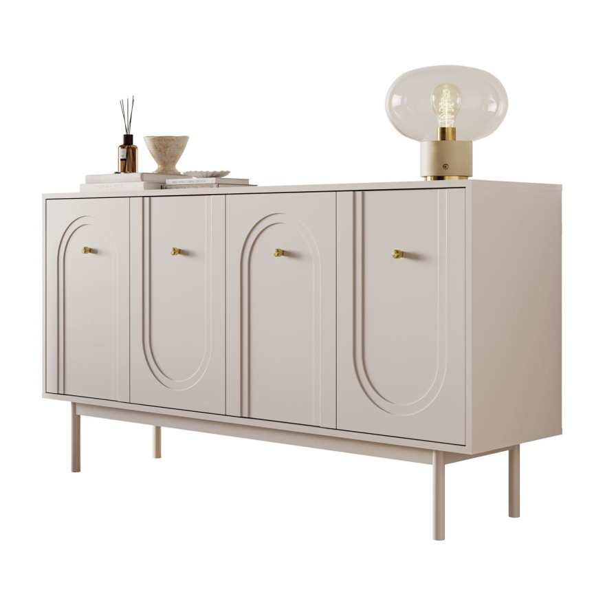 Komoda LIBERTY 4D na drewnianych nóżkach