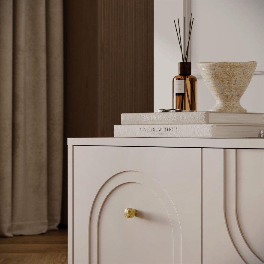 Szafka RTV LIBERTY na drewnianych nóżkach