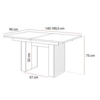 Stół rozkładany FLORENCE 140-180cm