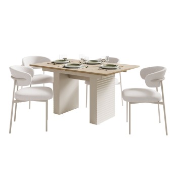 Zestaw stół rozkładany FLORENCE z czterema krzesłami