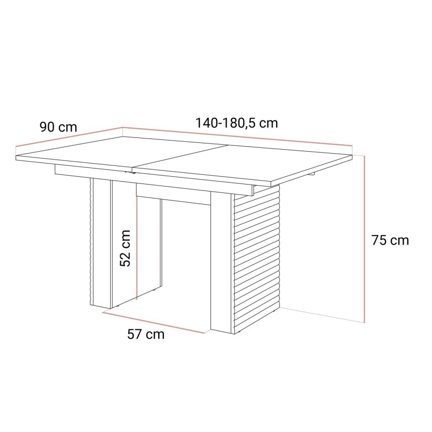 Zestaw stół rozkładany FLORENCE z czterema krzesłami