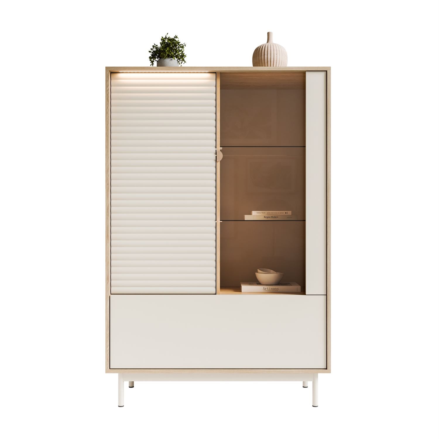 Witryna FLORENCE 2D1W z oświetleniem LED