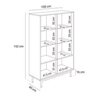 Witryna FLORENCE 2D1W z oświetleniem LED