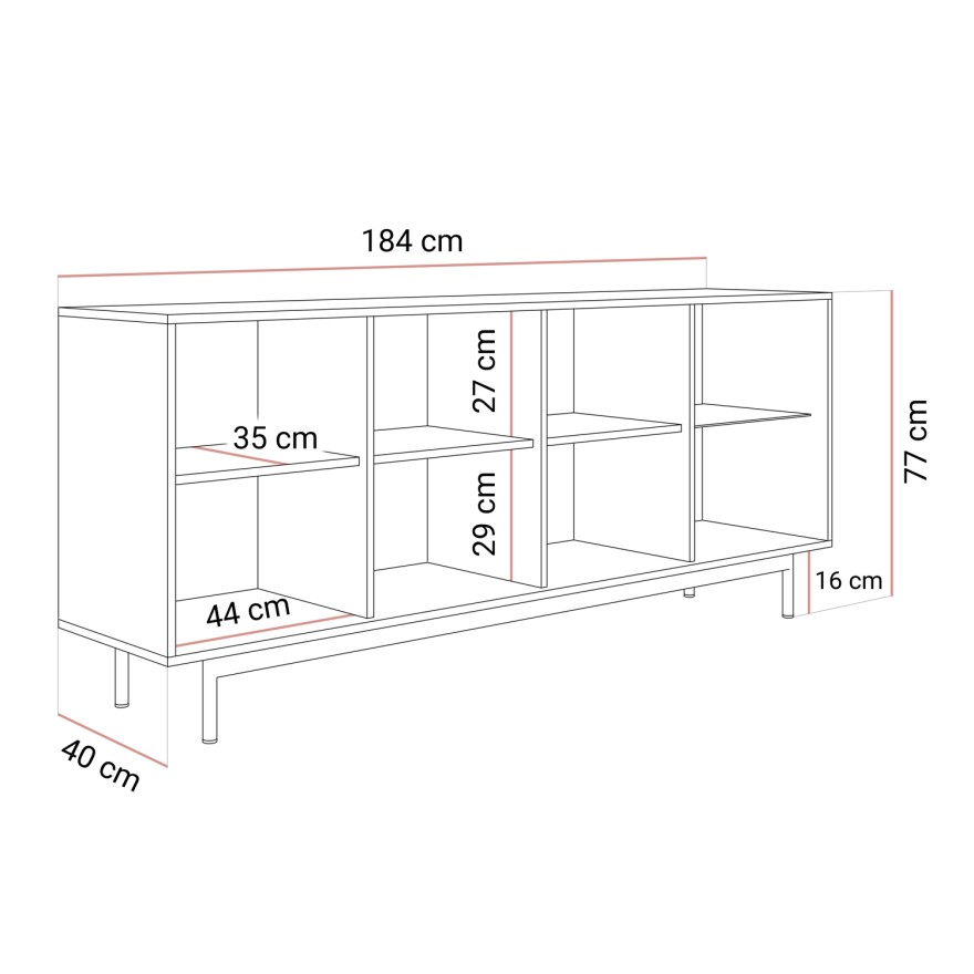 Komoda FLORENCE 3D1W z oświetleniem LED