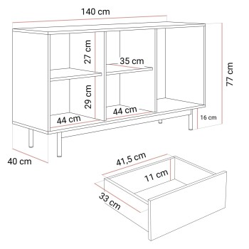Komoda FLORENCE 2D3S z szufladami