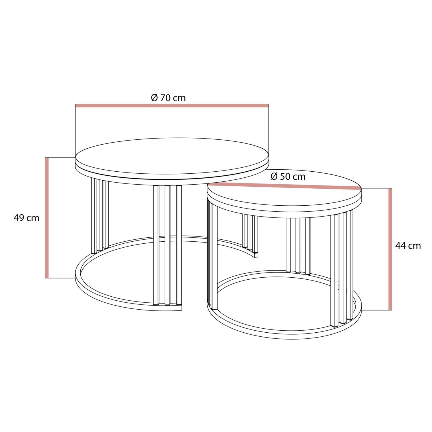 Stolik kawowy LORI 2w1 KASZMIR MAT