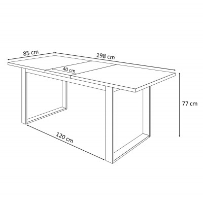 Zestaw mebli ART - O z krzesłami biały mat