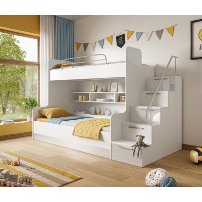 Łóżko piętrowe dziecięce KIDDO 2 wysoki połysk