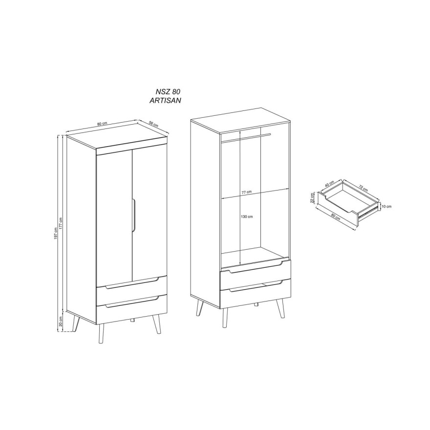 Szafa ARTICA NSZ80
