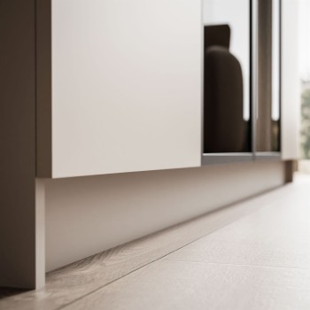 Czterodrzwiowa szafa ATRIUM ze szklanym frontem