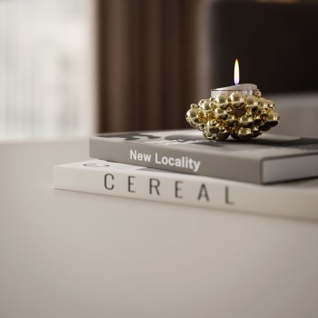 Stolik kawowy SAPHIRA GOLD z półką