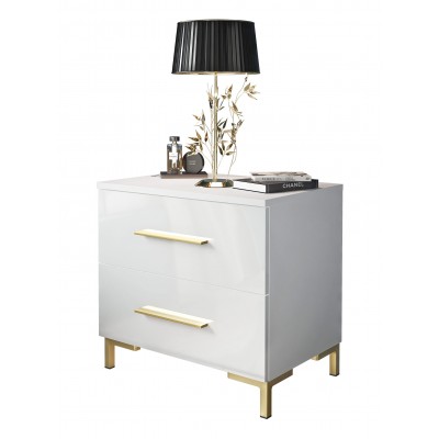 Szafka nocna LINA GOLD NÓŻKI wysoki połysk Szafka nocna LINA GOLD NÓŻKI wysoki połysk