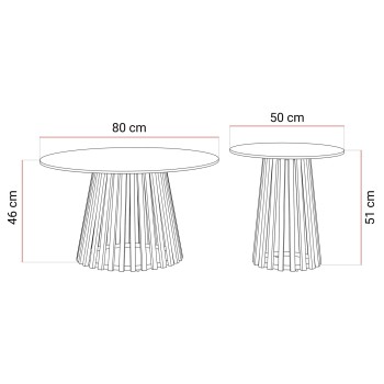 Zestaw stolików kawowych 2w1 MARISE
