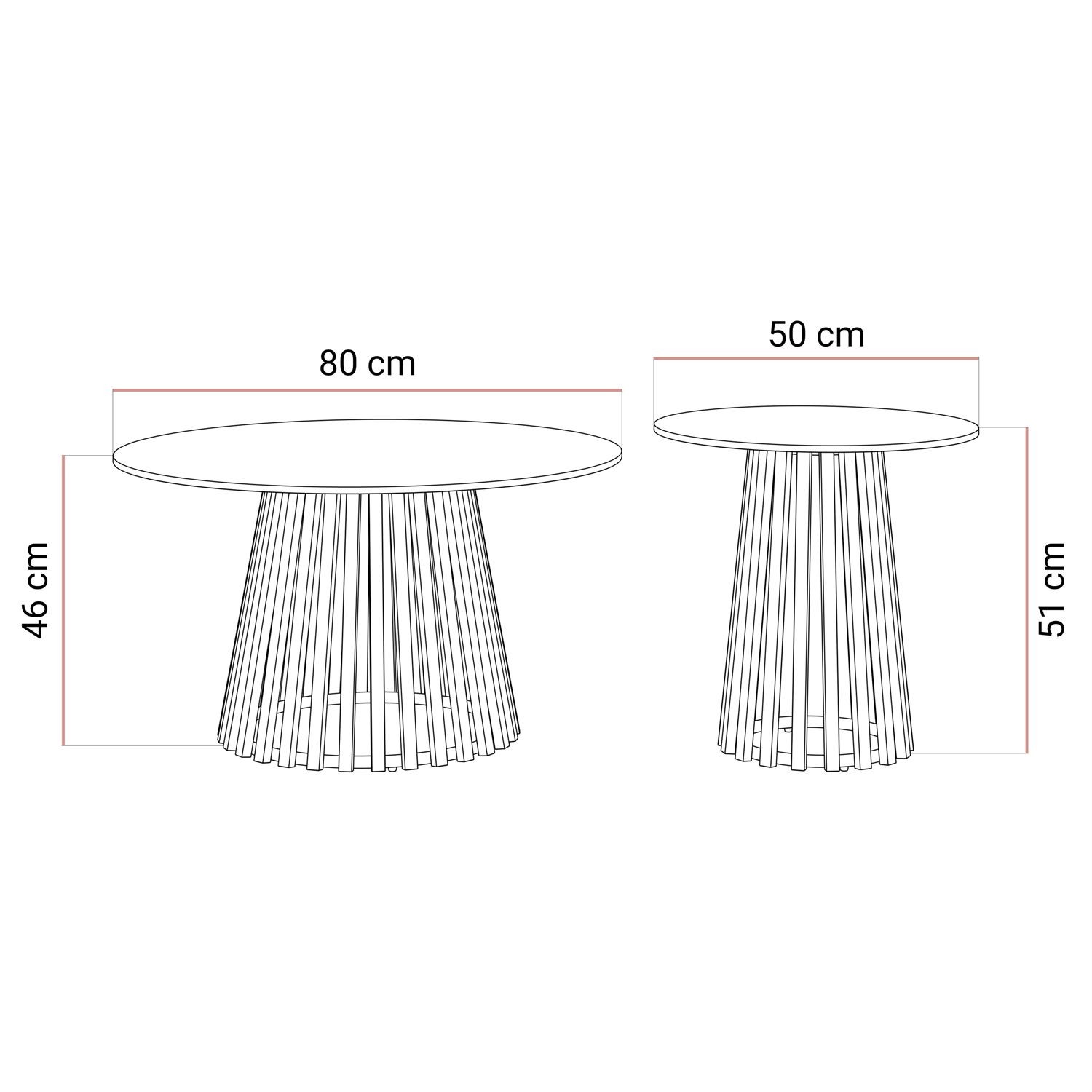 Zestaw stolików kawowych 2w1 MARISE