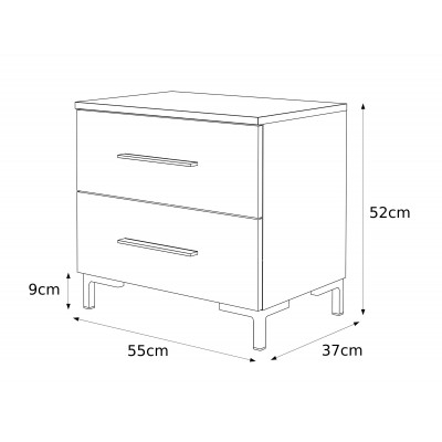 Szafka nocna LINA GOLD NÓŻKI wysoki połysk Szafka nocna LINA GOLD NÓŻKI wysoki połysk
