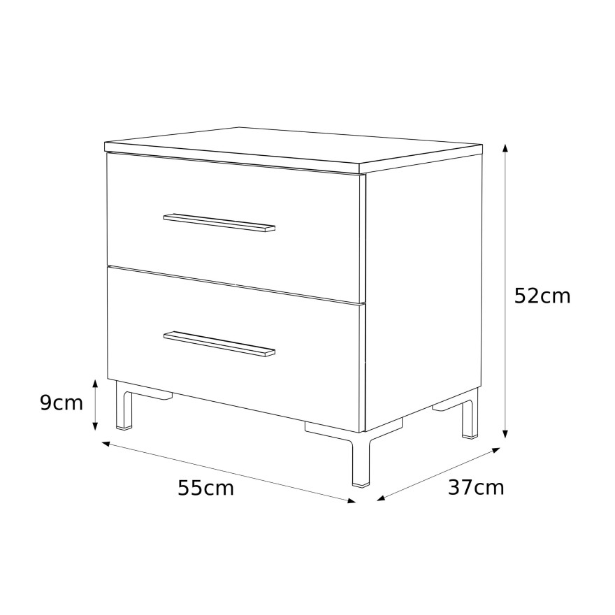 Szafka nocna LINA GOLD NÓŻKI wysoki połysk Szafka nocna LINA GOLD NÓŻKI wysoki połysk