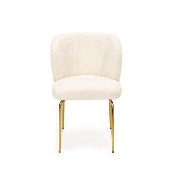 Krzesło tapicerowane LOVI na złotych nogach