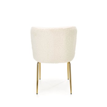 Krzesło tapicerowane LOVI na złotych nogach