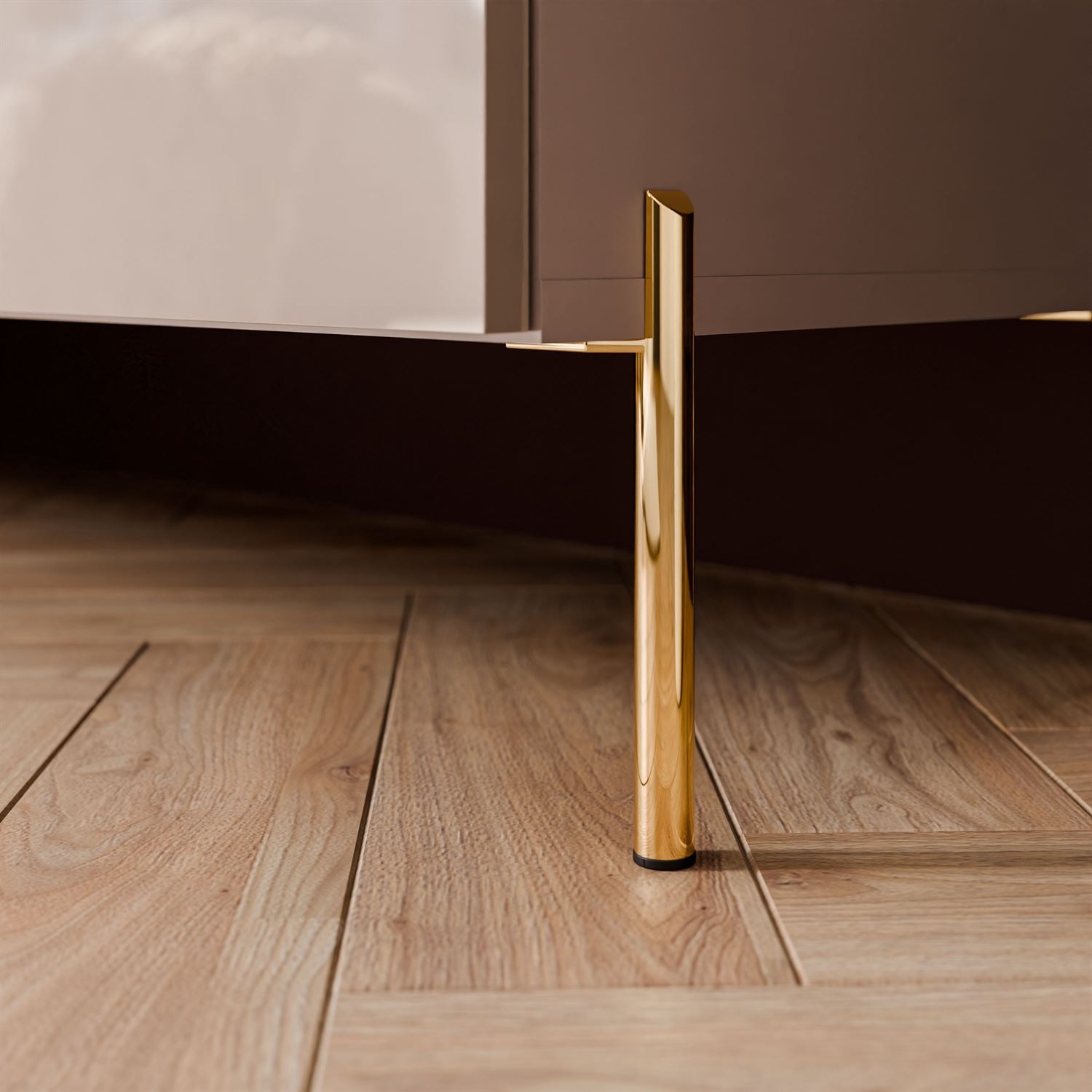 Szafka RTV AURA 200 KASZMIR wysoki połysk na nóżkach