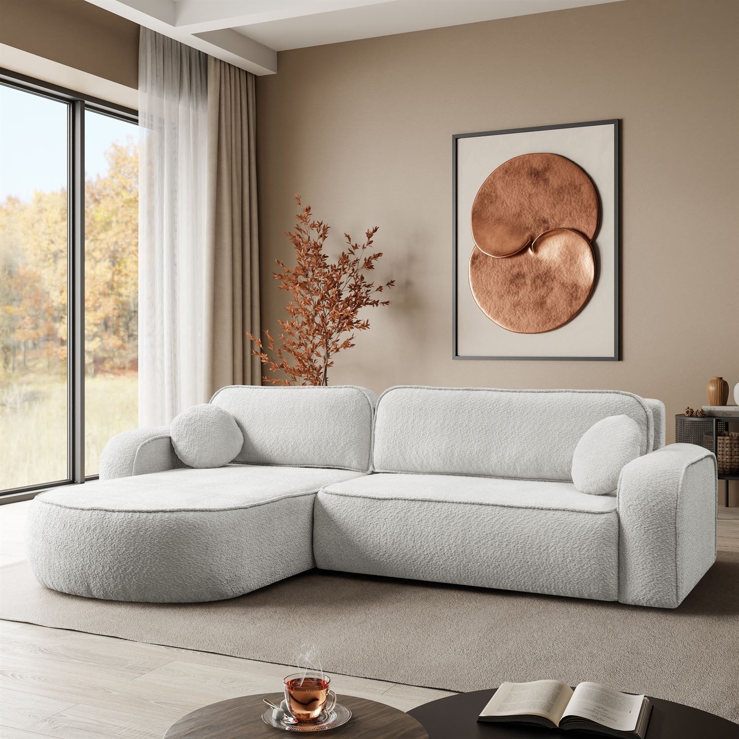 Rozkładany narożnik VENUS II z pojemnikiem na pościel