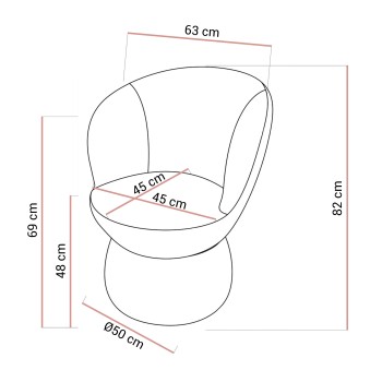 Fotel obrotowy tapicerowany EDEN