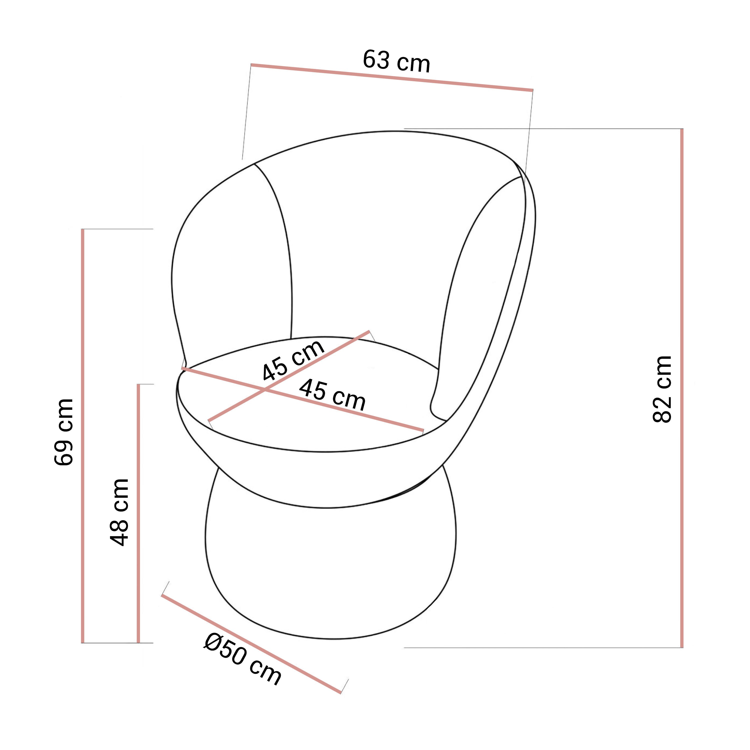 Fotel obrotowy tapicerowany EDEN