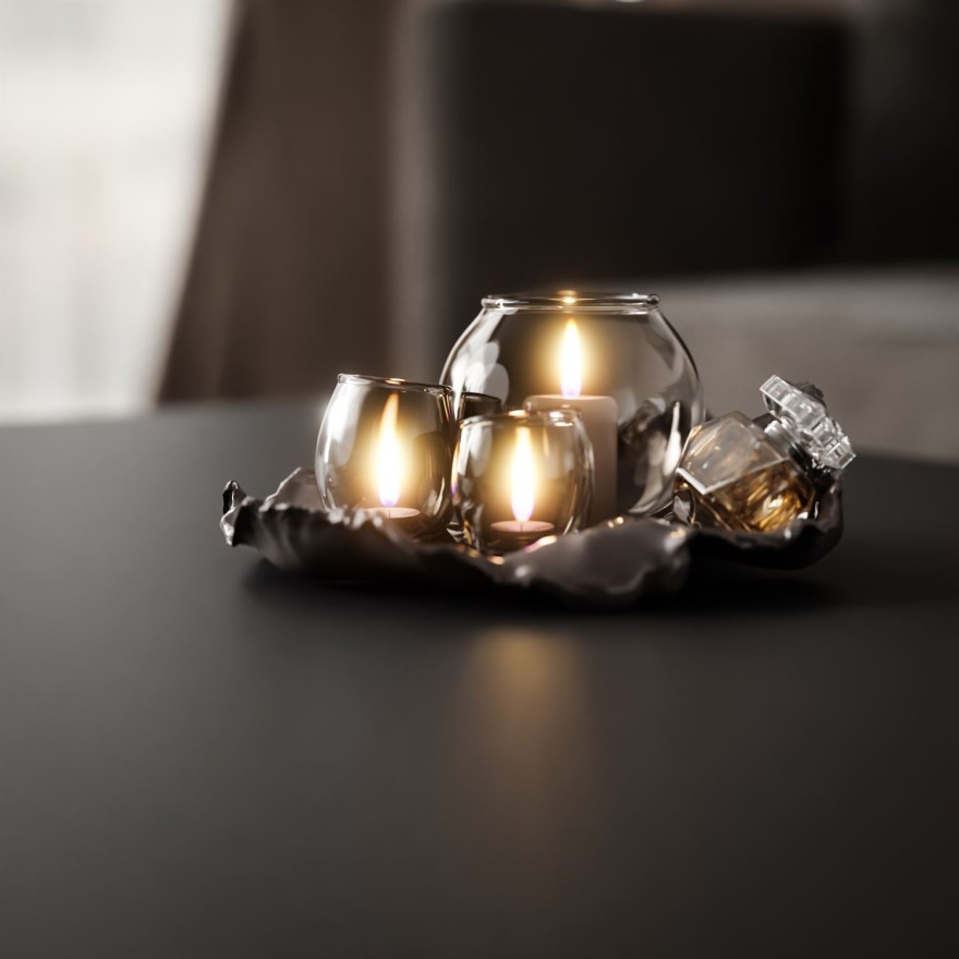 Stolik kawowy SAPHIRA SILVER z półką