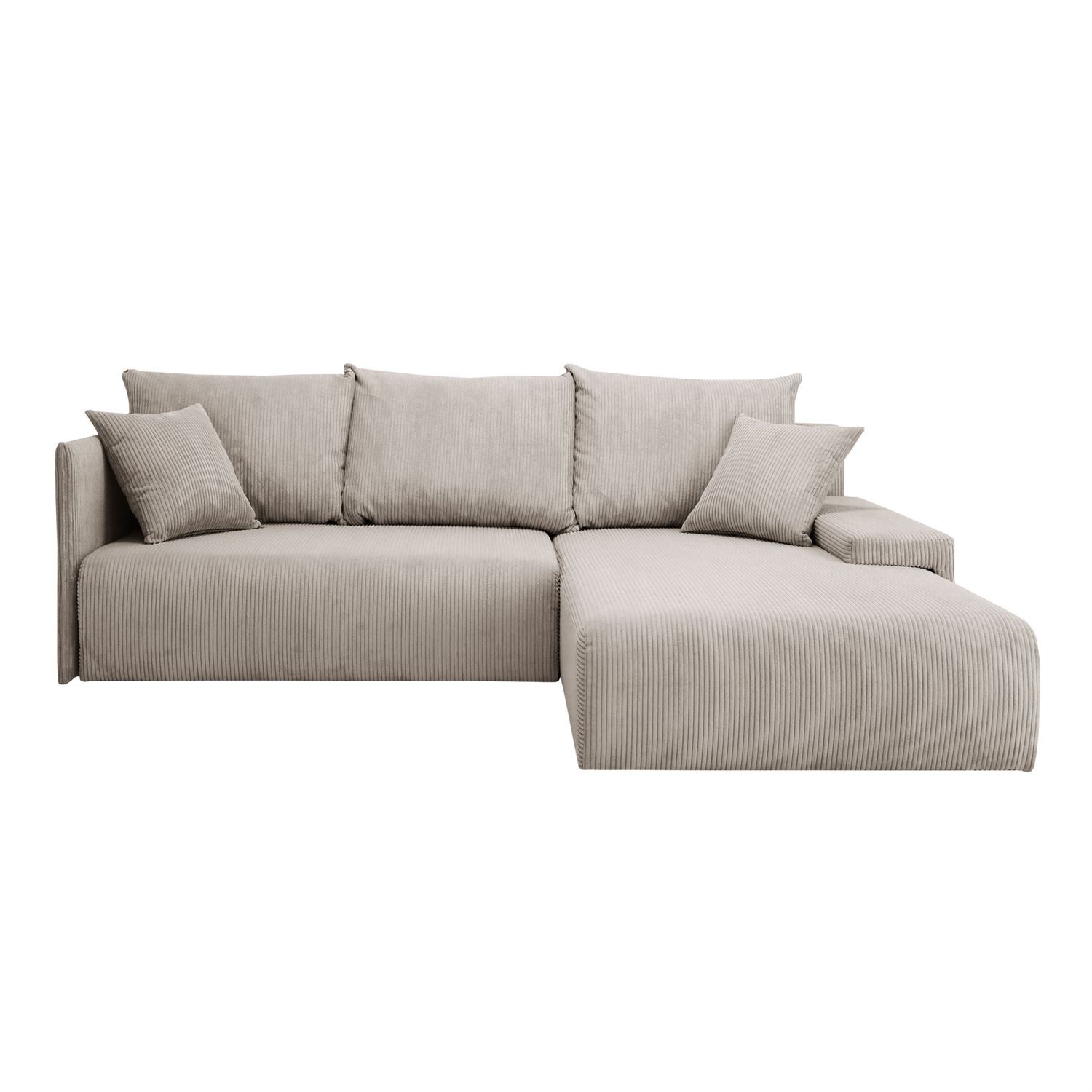 Narożnik tapicerowany LAVIO L z funkcją spania i pojemnikiem na pościel