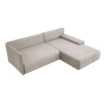 Narożnik tapicerowany LAVIO L z funkcją spania i pojemnikiem na pościel