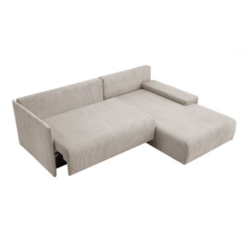 Narożnik tapicerowany LAVIO L z funkcją spania i pojemnikiem na pościel